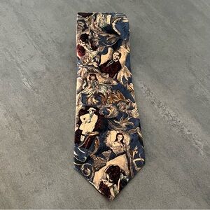 Wembley VINTAGE 1992 Gone with the Wind Movie 100% Imported Silk Necktie Tie USA